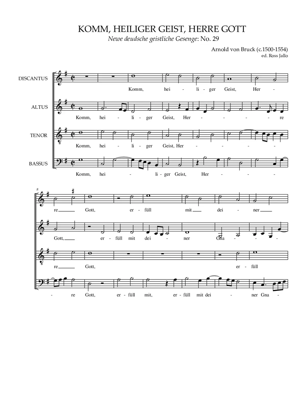 Komm, heiliger Geist, Herre Gott - Page 1