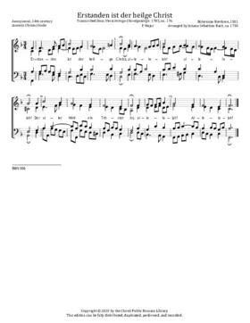 Erstanden ist der heilge Christ, BWV 306