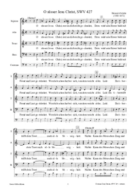O süsser Jesu Christ, wer an dich recht gedenket, SWV 427