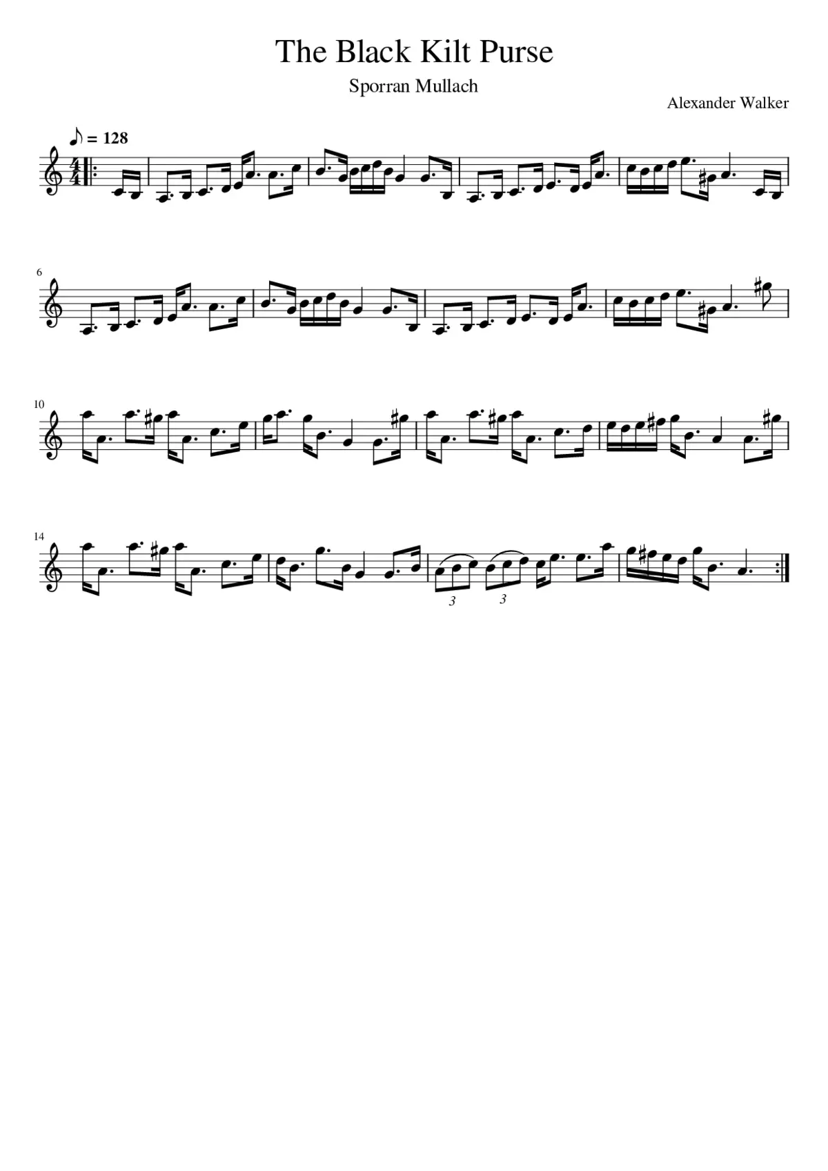 The Black Kilt Purse - Page 1