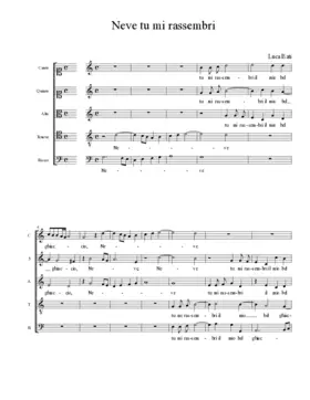 Neve tu mi rassembri