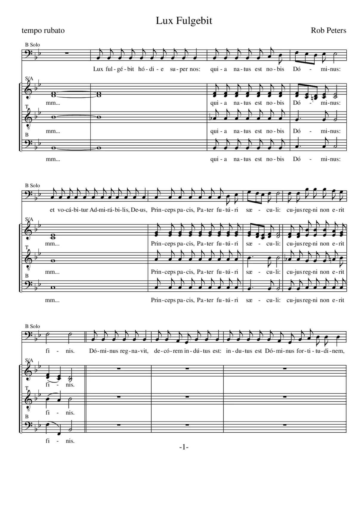 3 Choral Pieces, Op.77 - Page 1