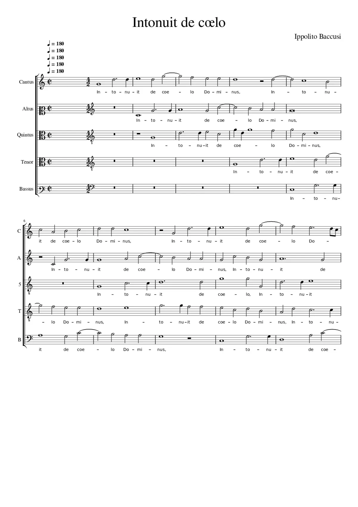 Intonuit de cœlo - Page 1