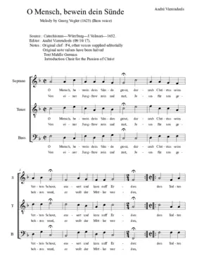 O Mensch bewein dein Sünde grosz