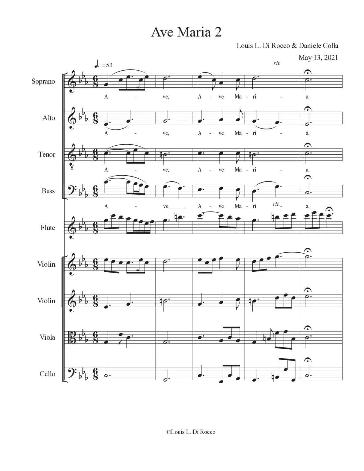 Ave Maria in C minor - Page 1