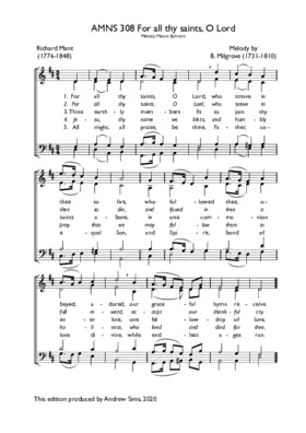 For all thy saints, O Lord