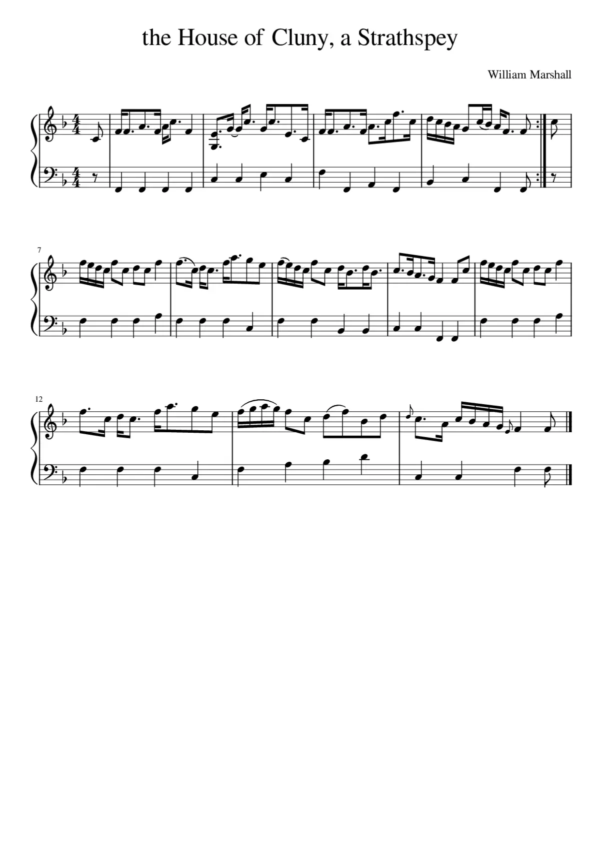 the House of Cluny a Strathspey - Page 1