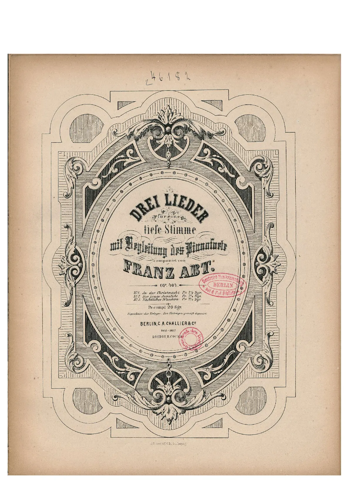 3 Lieder - Page 1