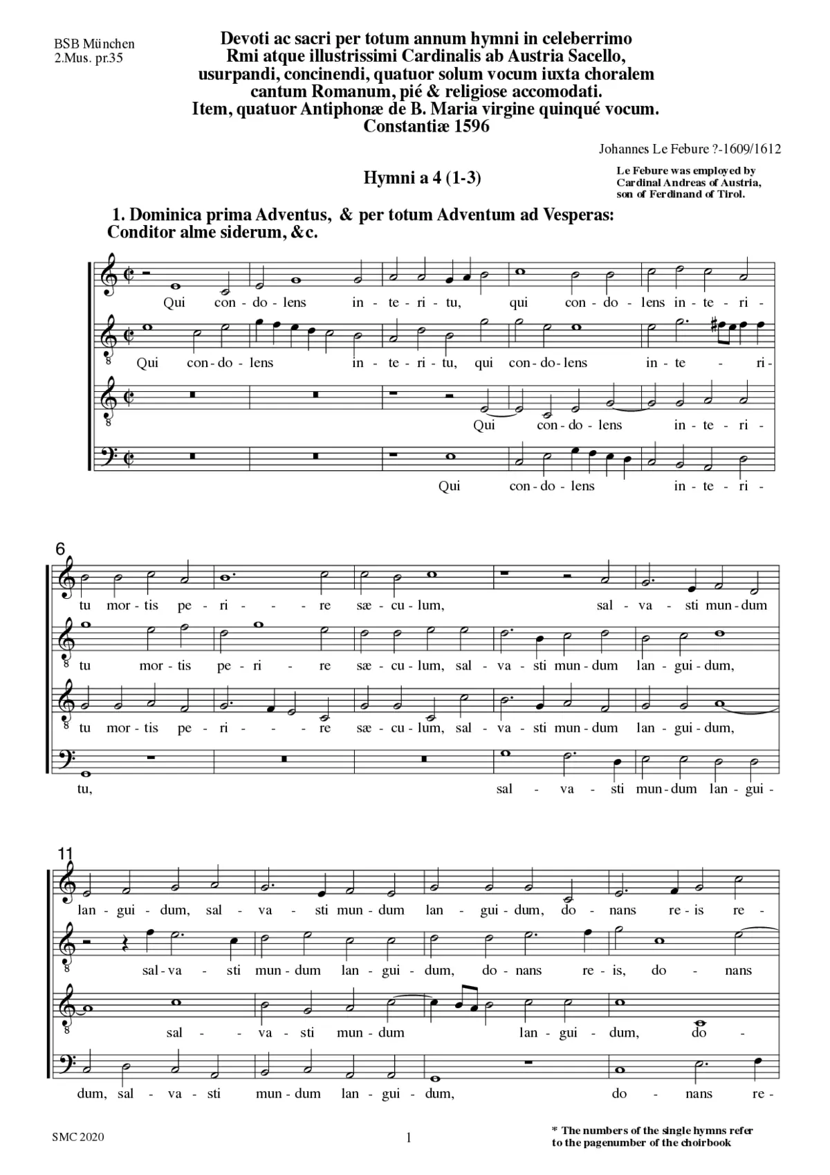 Conditor alme siderum - Page 1