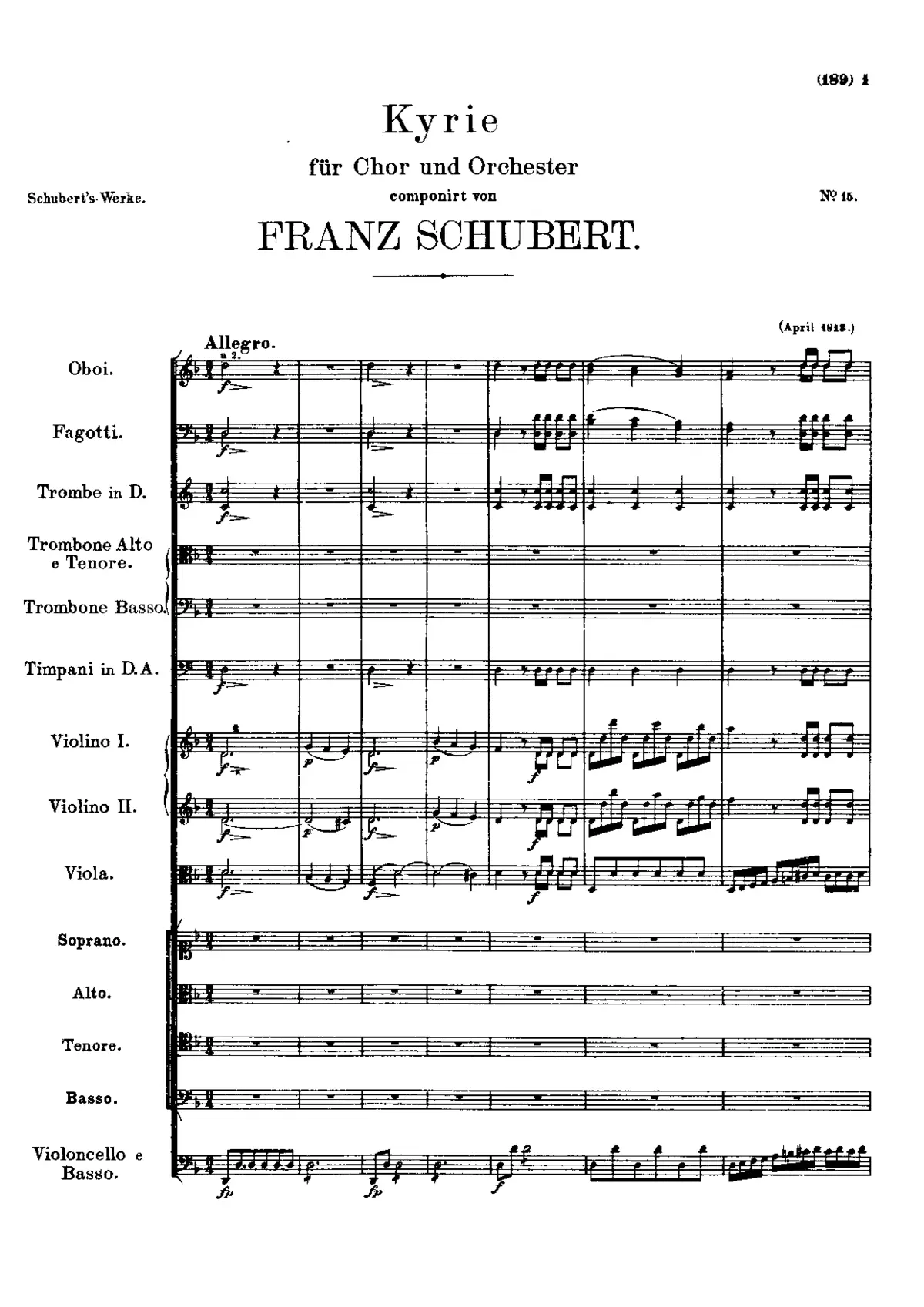 Kyrie in D minor - Page 1