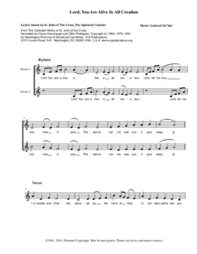 Lord you are alive in all creation