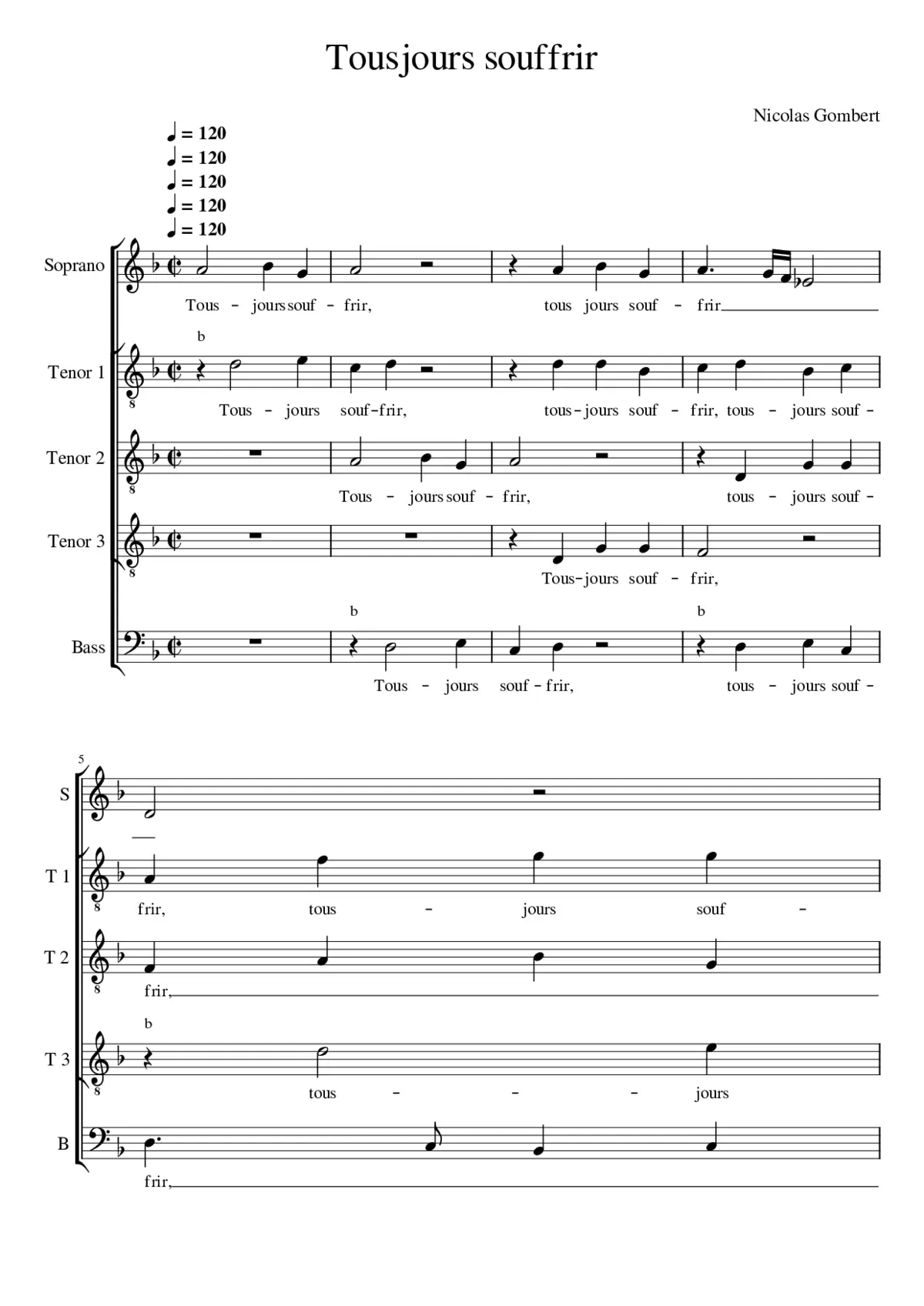 Tousjours souffrir - Page 1