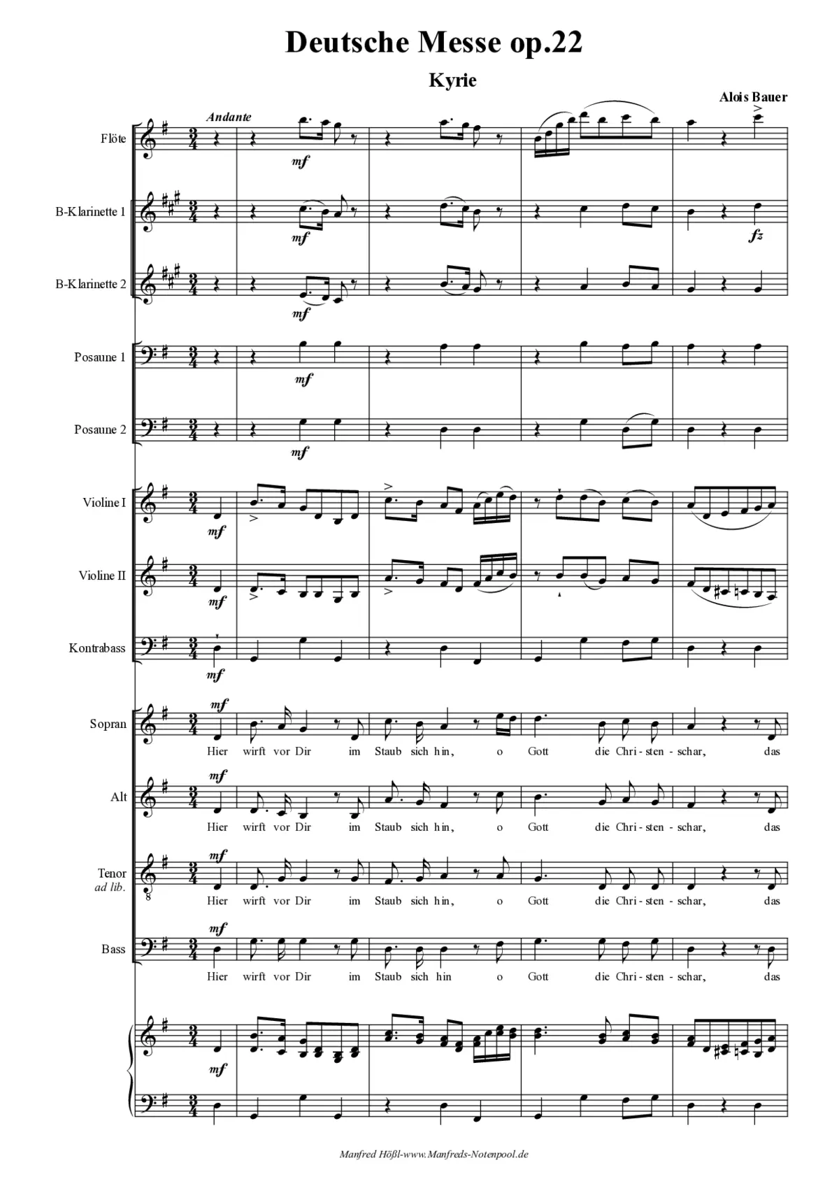 Deutsche Messe Op. 22 - Page 1