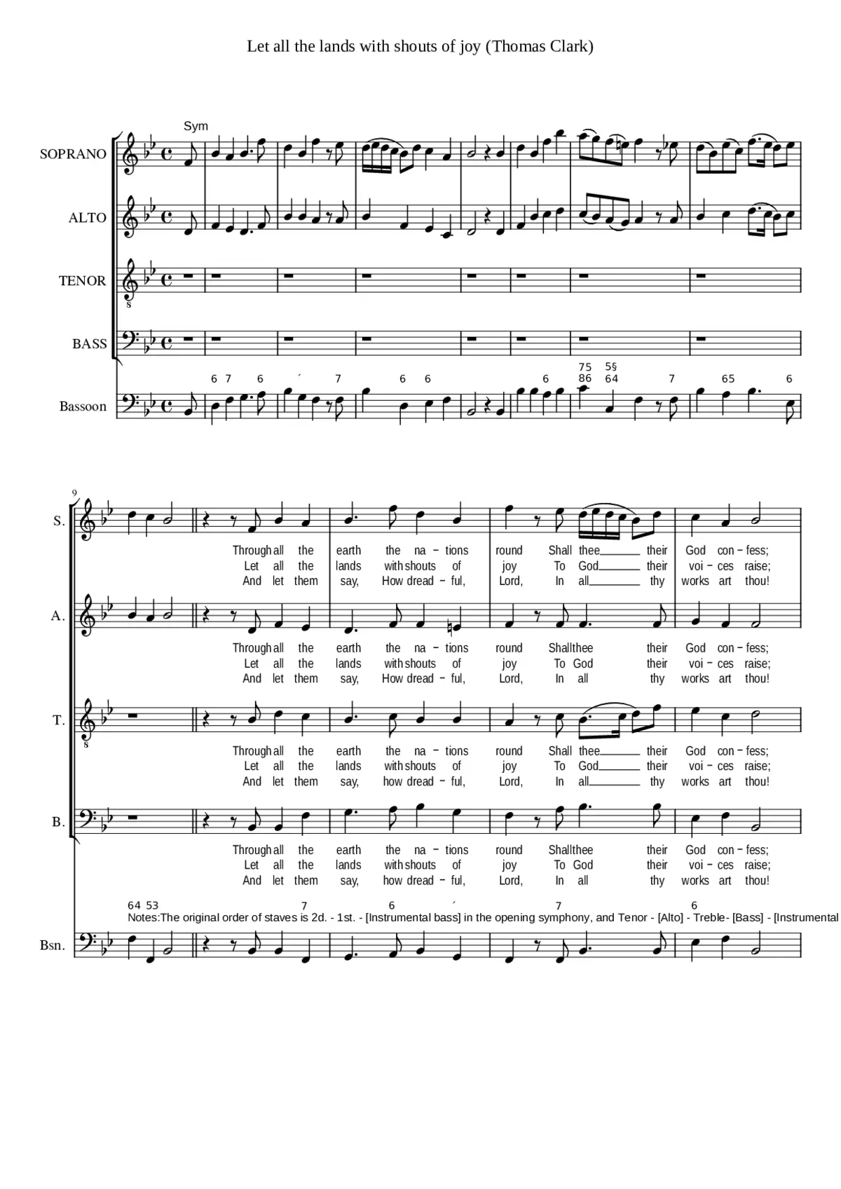 Let all the lands with shouts of joy - Page 1