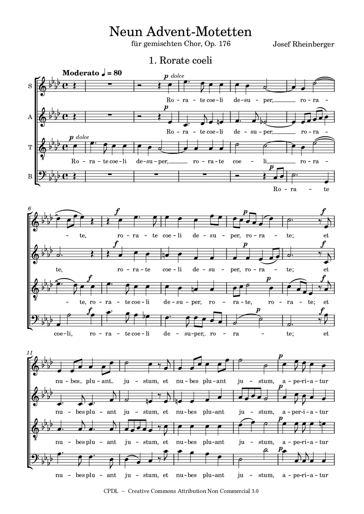 9 Advent-Motetten op. 176 - Page 1