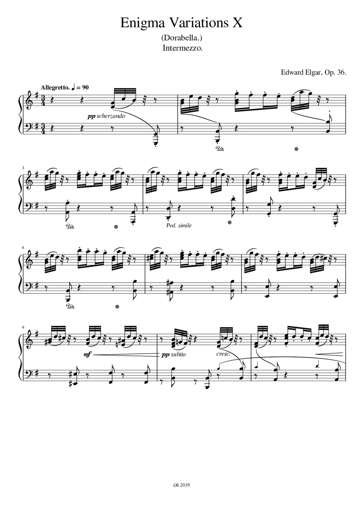 Variations on an Original Theme 'Enigma' Op.36 - Page 1