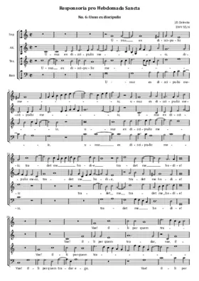 Unus ex discipulis, ZWV 55:06