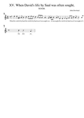 XV. When David's life by Saul was often sought