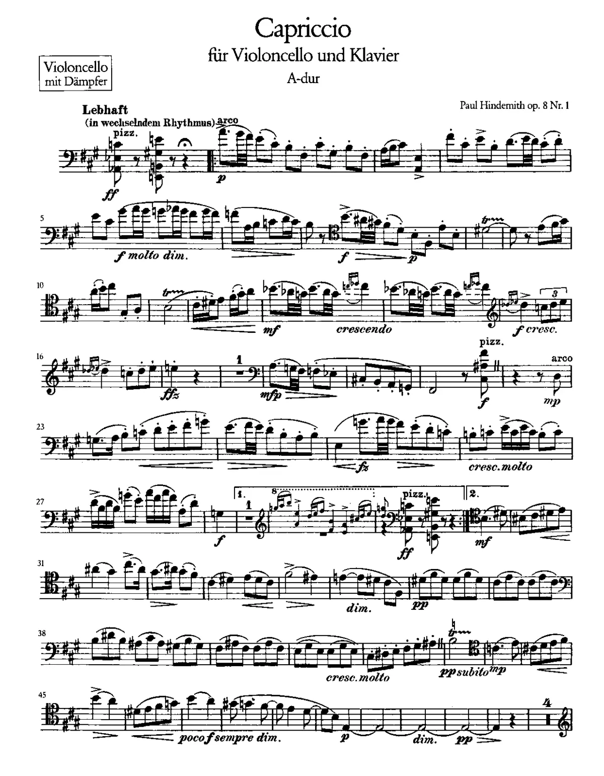 3 Pieces for Cello and Piano - Page 1