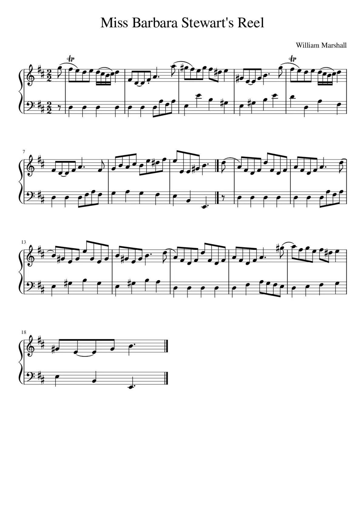 Miss Barbara Stewart's Reel - Page 1