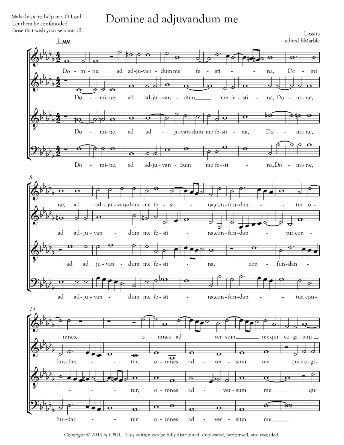 Domine ad adjuvandum me - Page 1
