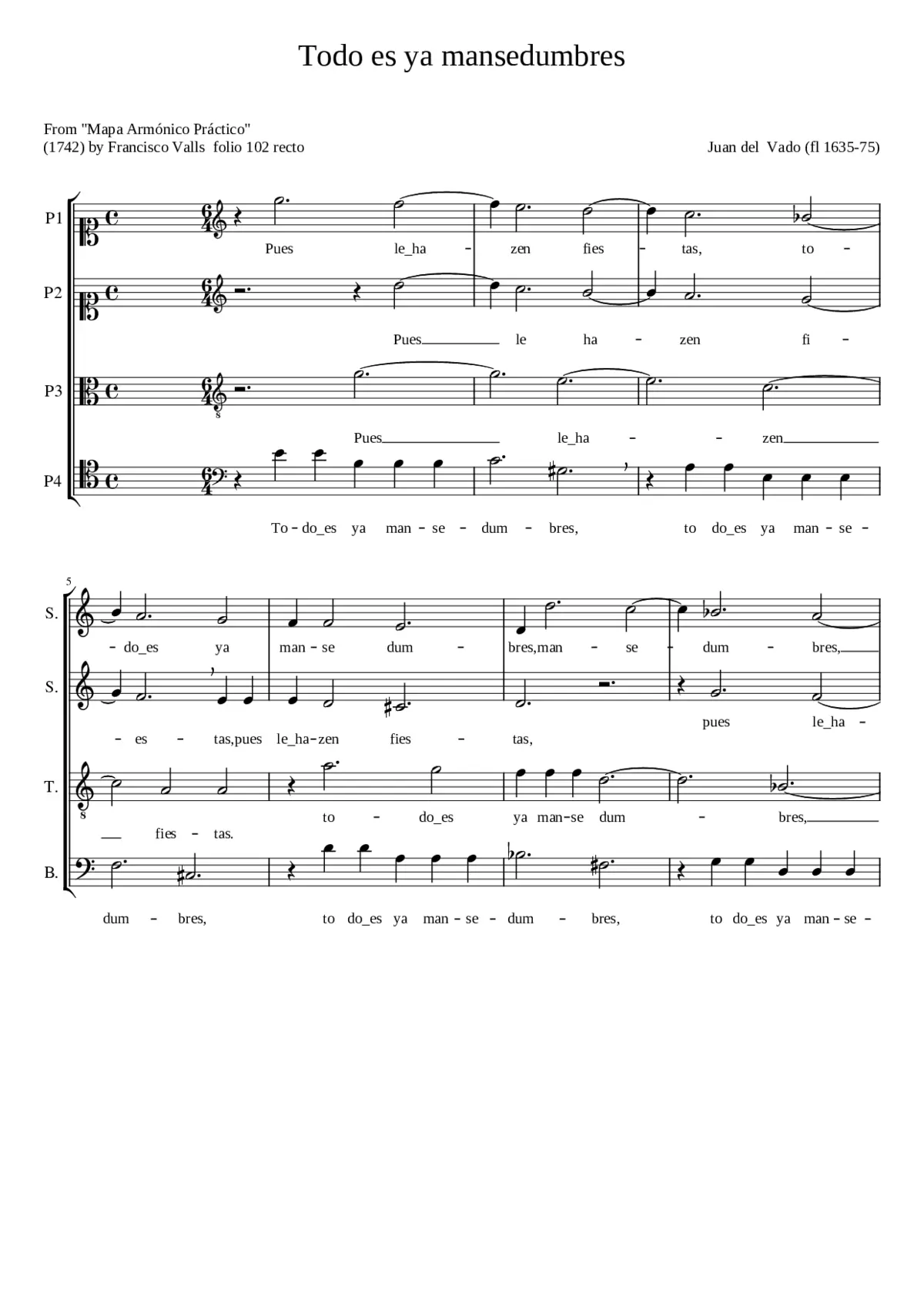 Todo es ya mansedumbres - Page 1