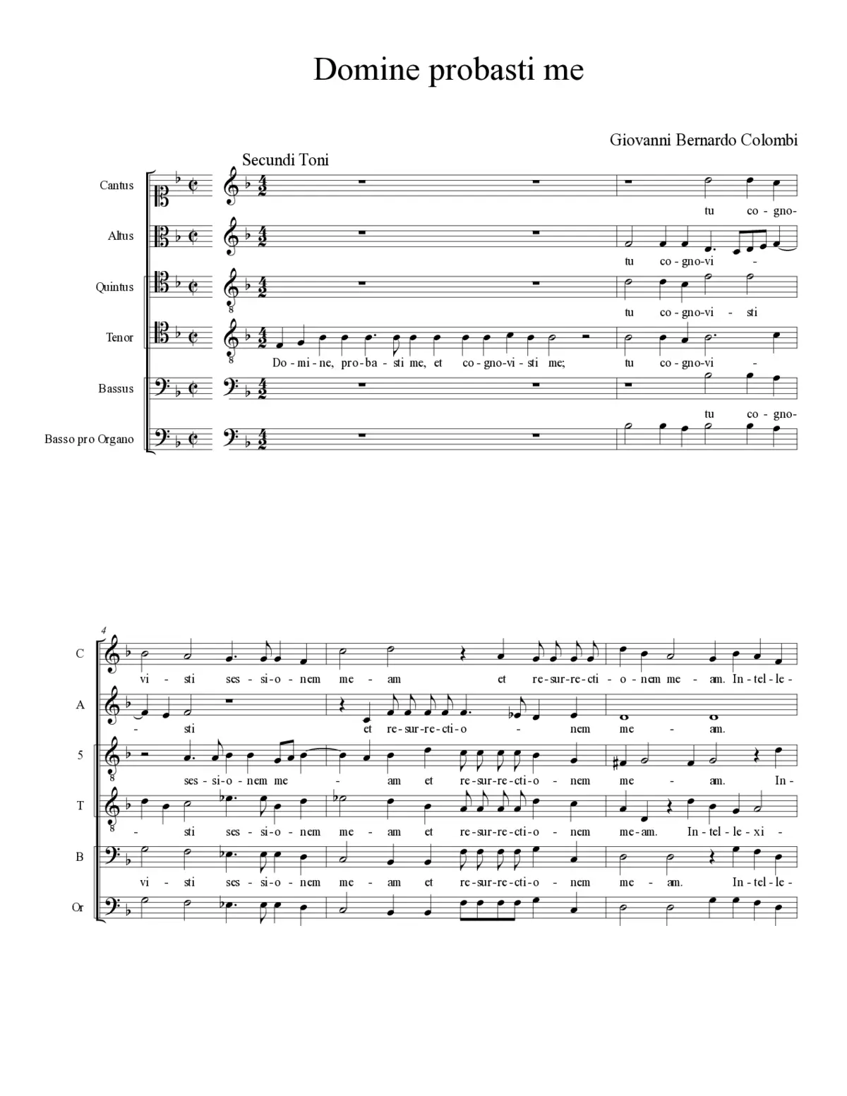 Domine probasti me - Page 1