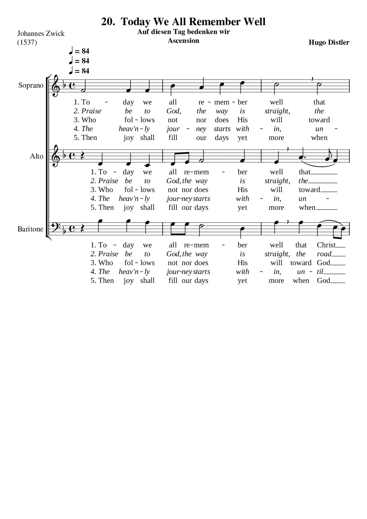 Auf diesen Tag bedenken wir - Page 1