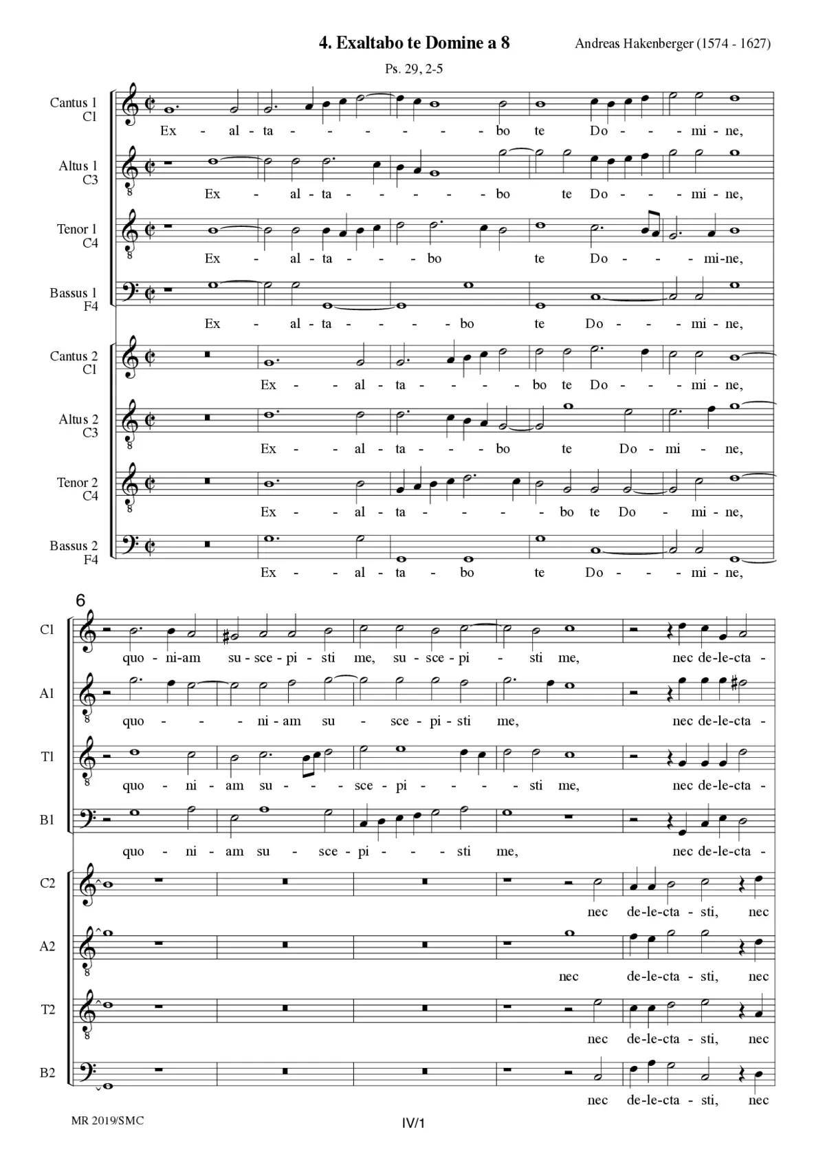 Exaltabo te, Domine - Page 1