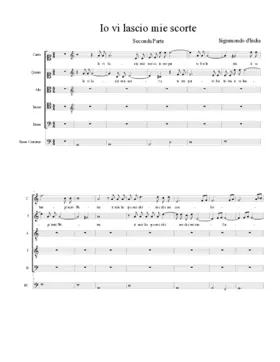 Io vi lascio mie scorte