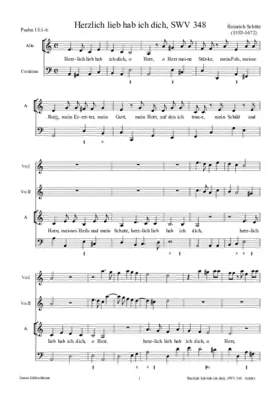 Herzlich lieb hab ich dich, SWV 348