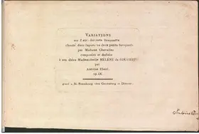 11 Variations on 'Ascouta Jeannette', Op.9
