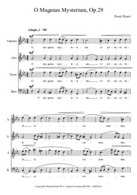 O magnum mysterium, Op. 29