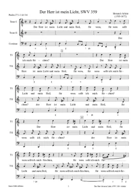 Der Herr ist mein Licht und mein Heil, SWV 359