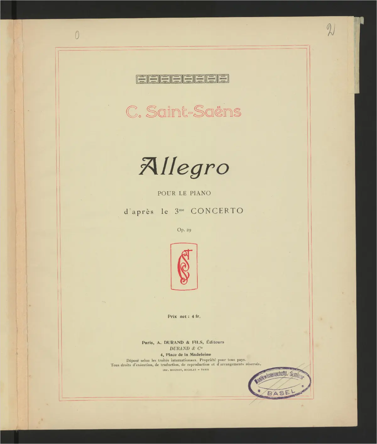 Allegro d'après le 3e Concerto - Page 1