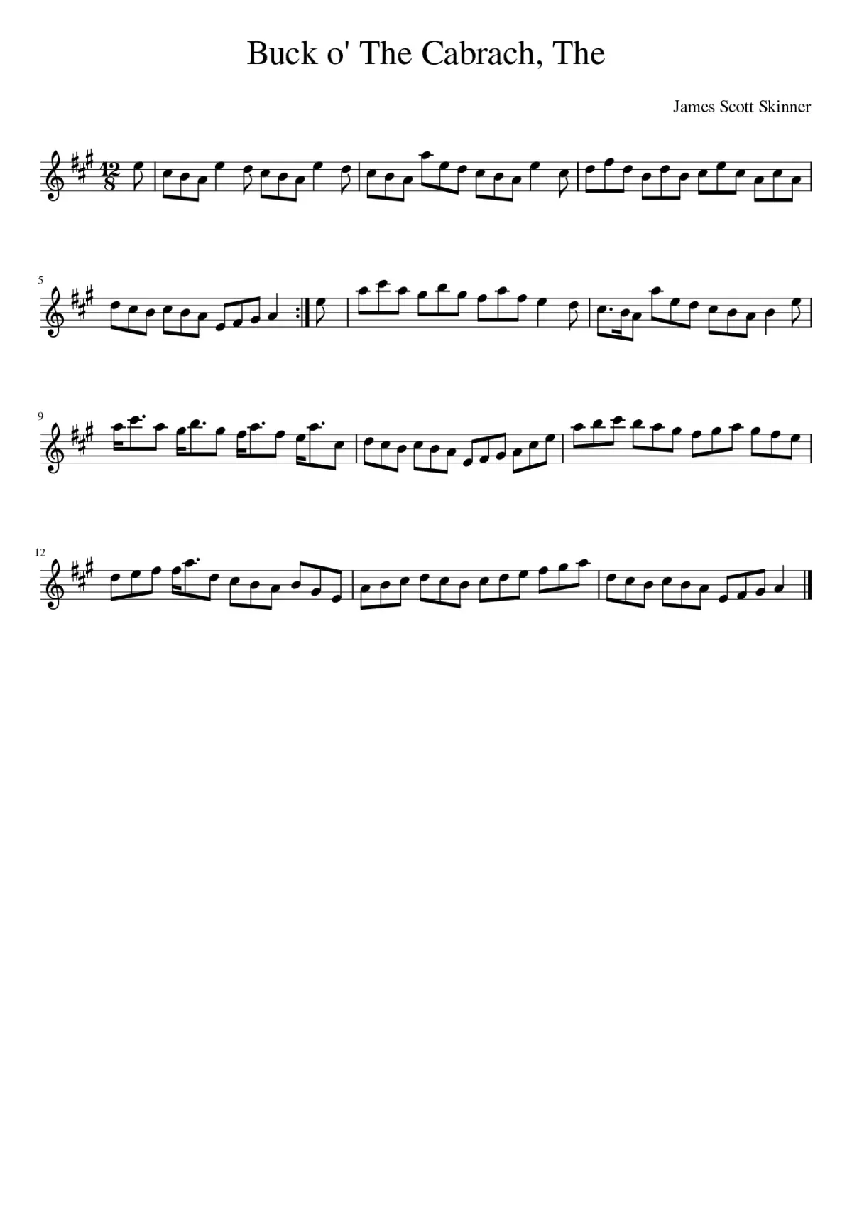 The Buck o' The Cabrach - Page 1