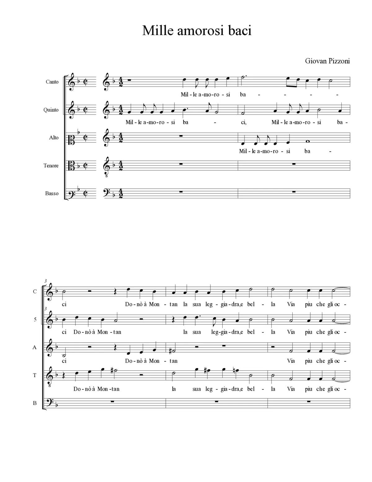 Mille amorosi baci - Page 1
