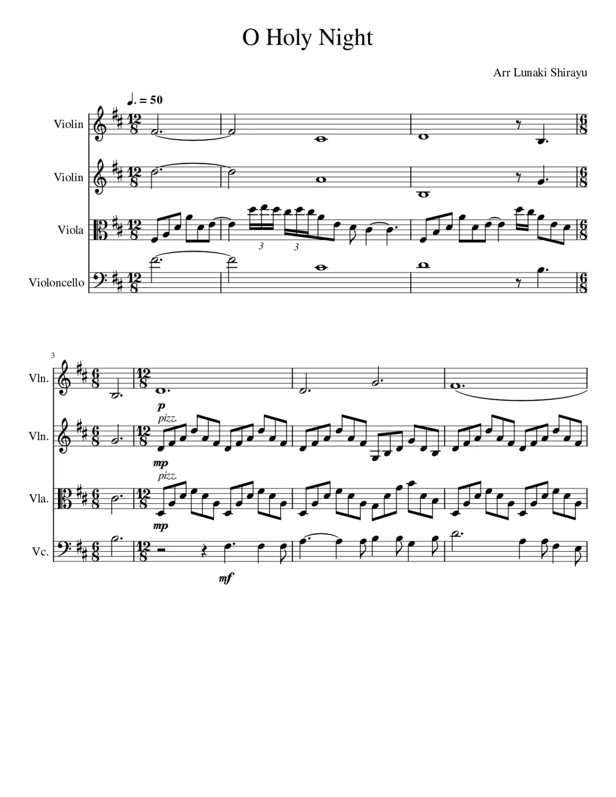 O Holy Night - Page 1