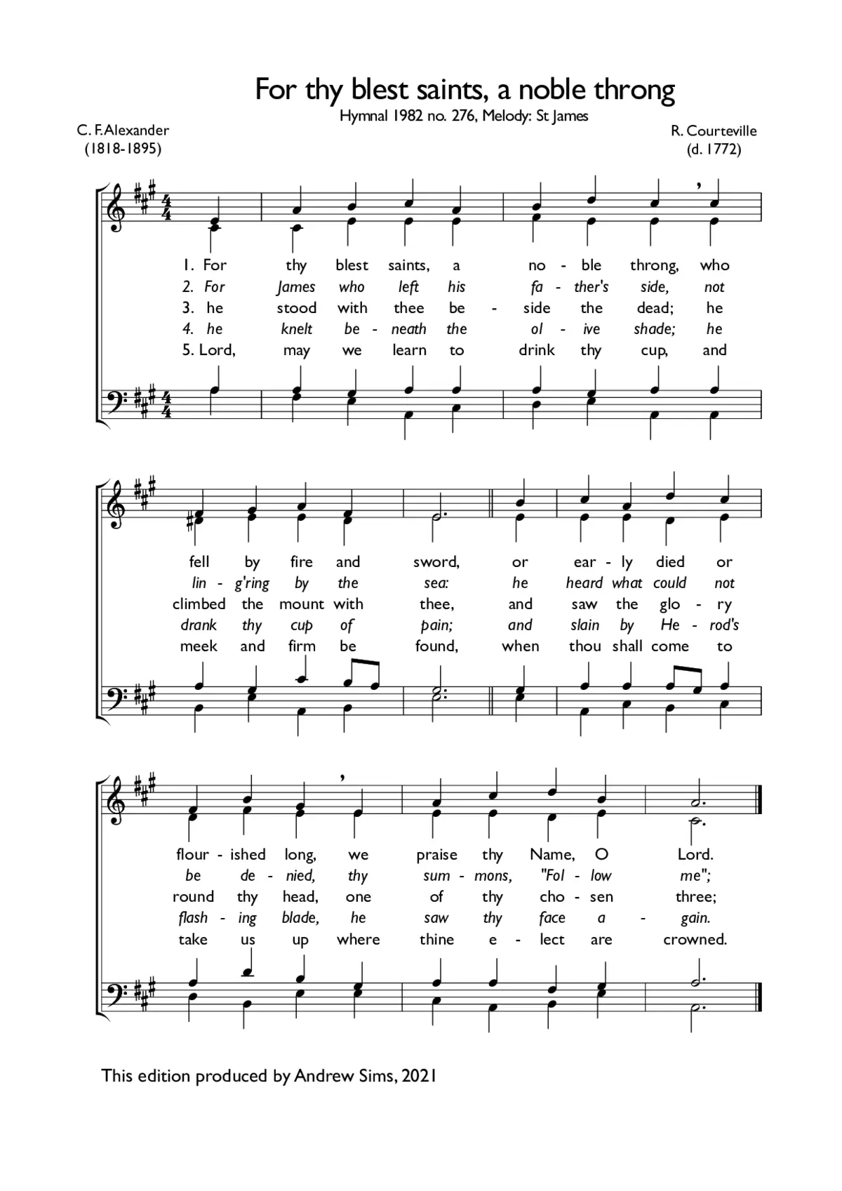 For thy blest saints, a noble throng - Page 1