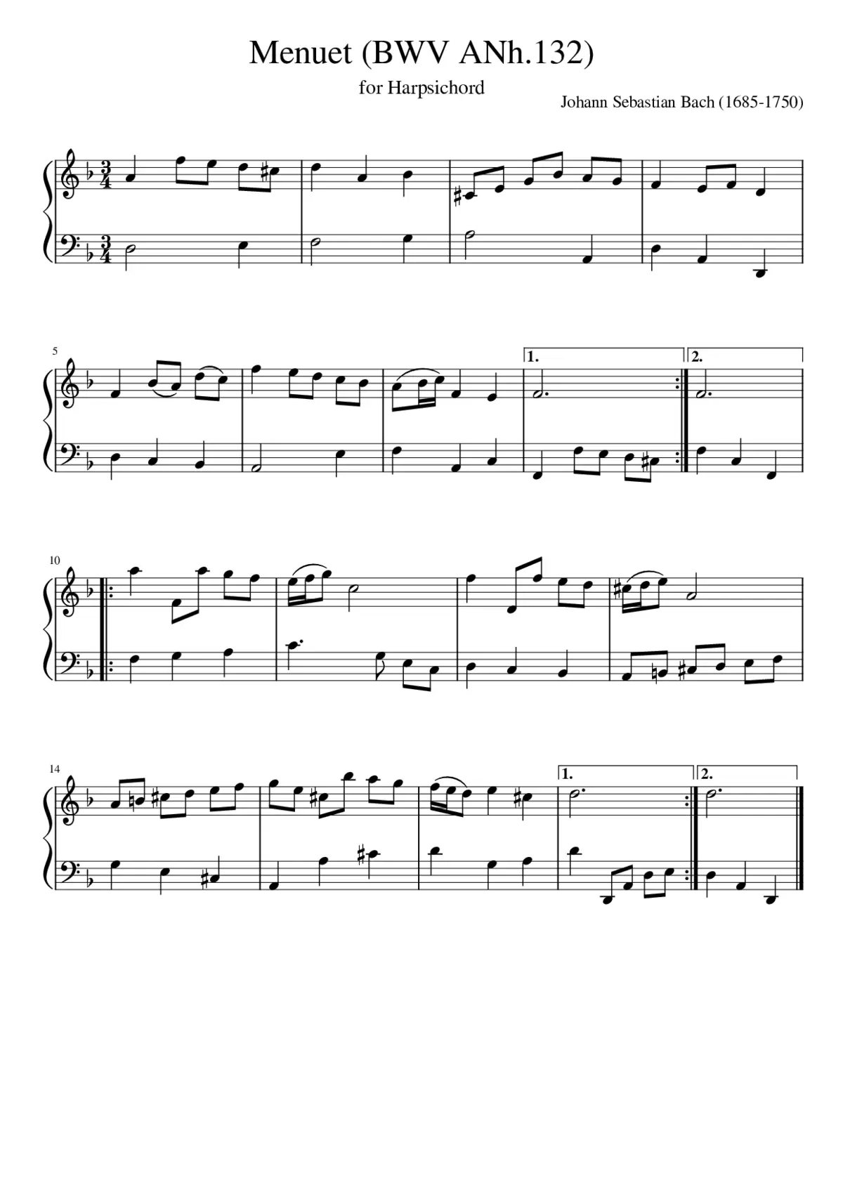 Bereitet die Wege bereitet die Bahn BWV 132 - Page 1