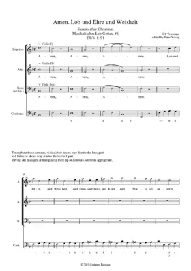 Amen. Lob und Ehre und Weisheit