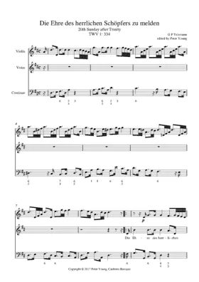 Die Ehre des herrlichen Schöpfers zu melden