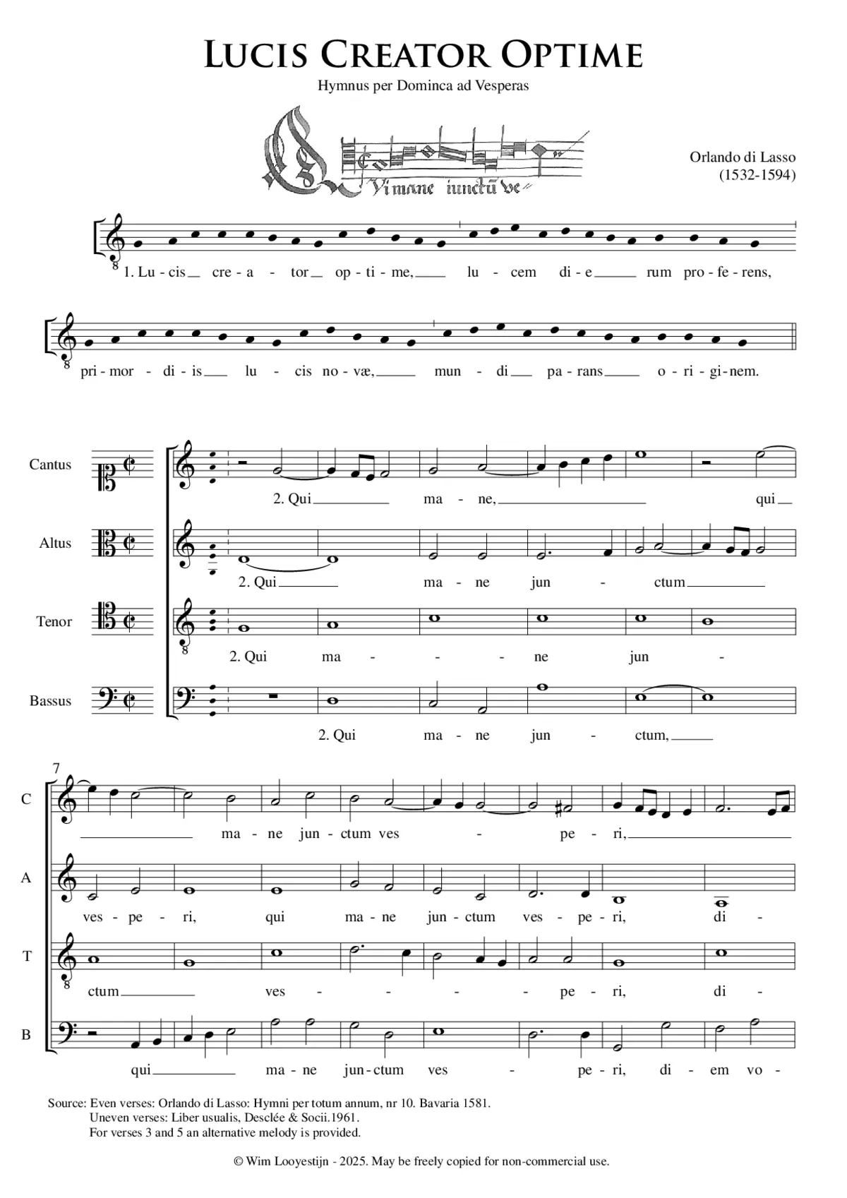 Lucis creator optime - Page 1