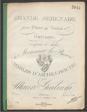 Grande sérénade pour flûte ou violon et guitarre