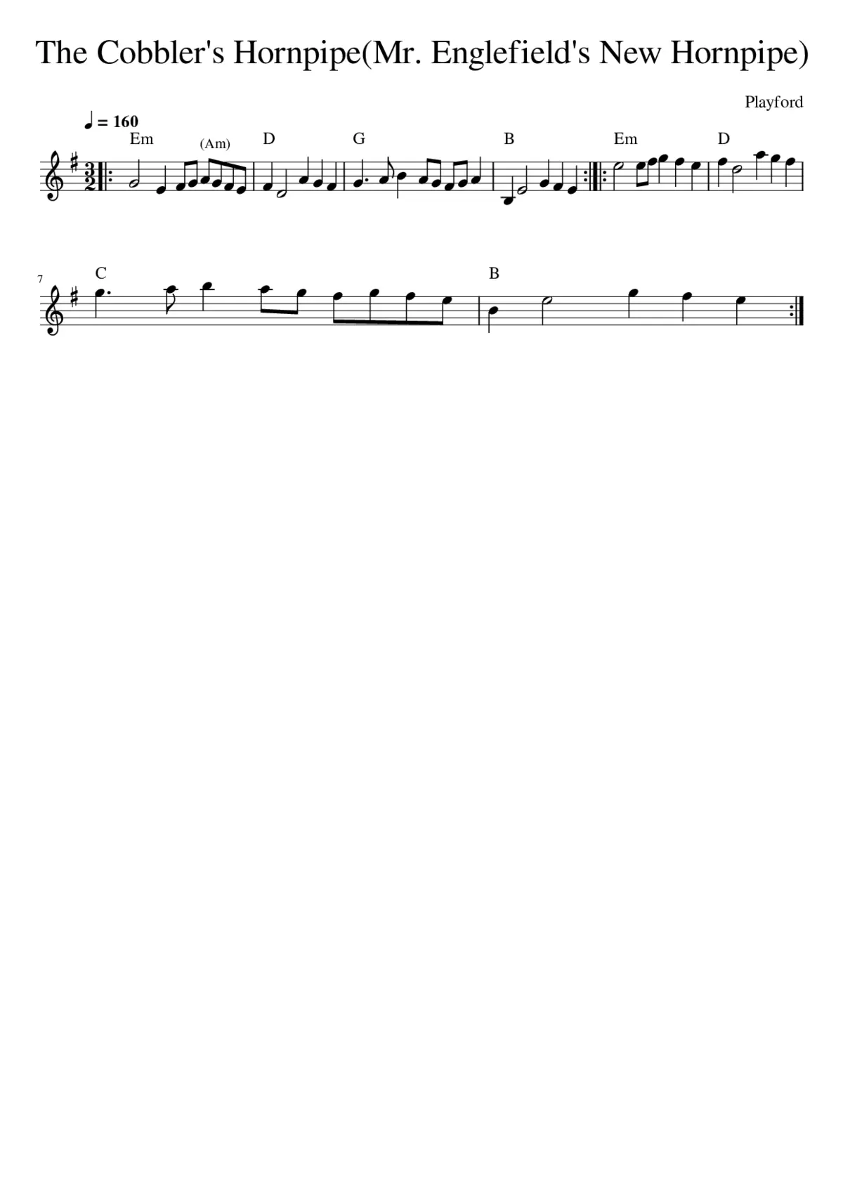 The Cobblers Hornpipe - Page 1