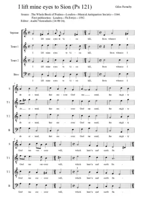 I lift mine eyes to Sion