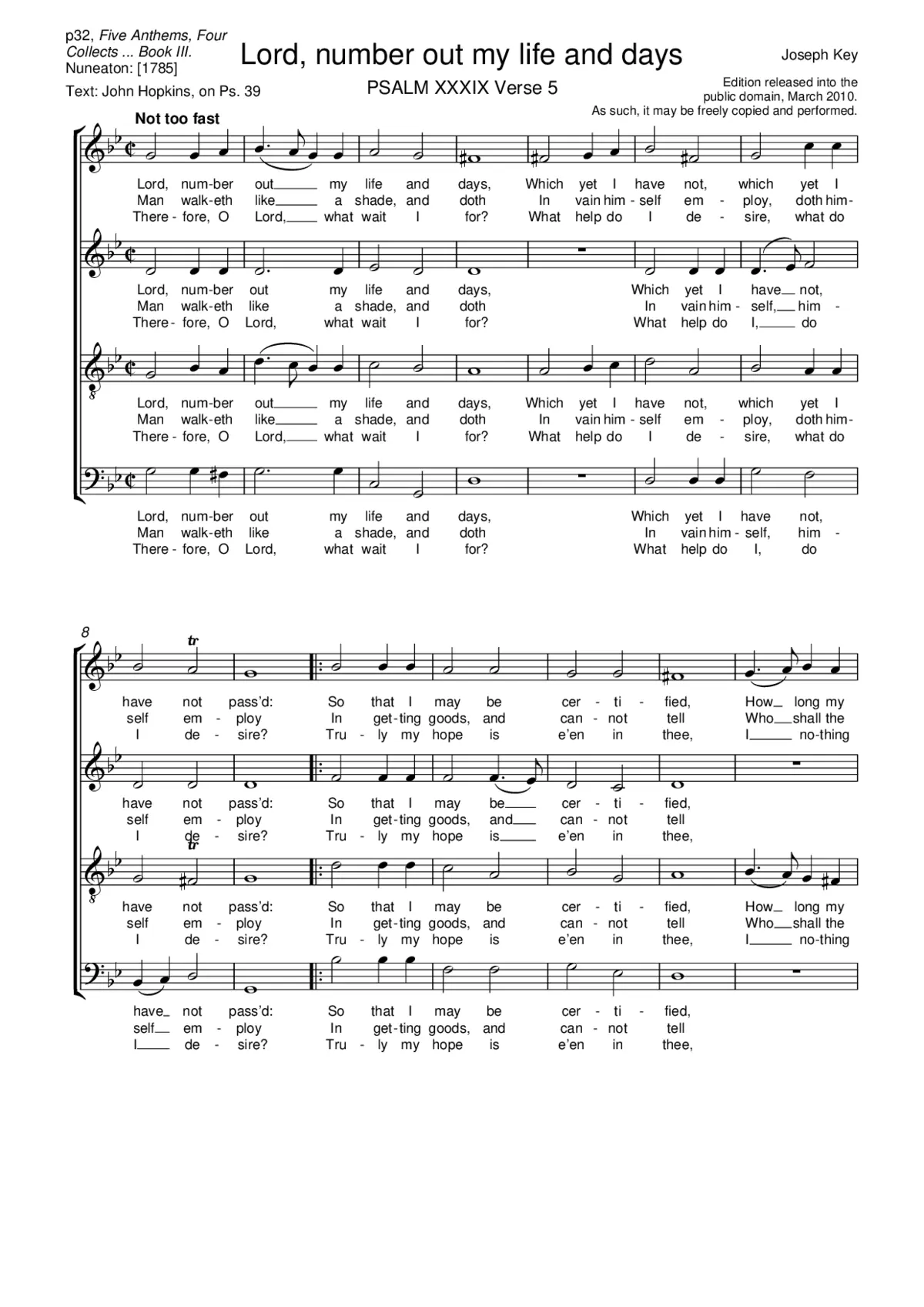 Lord, number out my life and days - Page 1