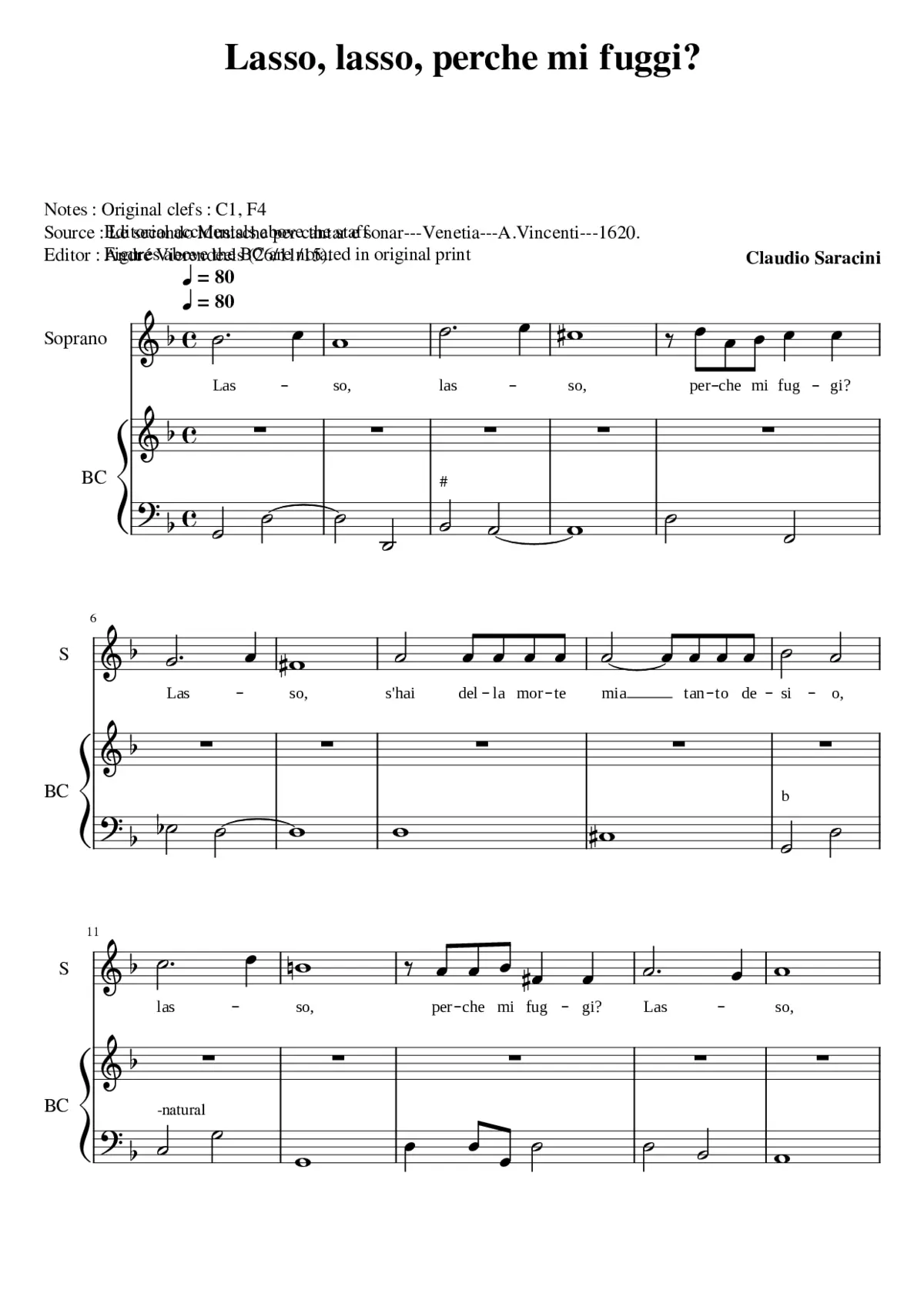 Lasso lasso perche mi fuggi? - Page 1