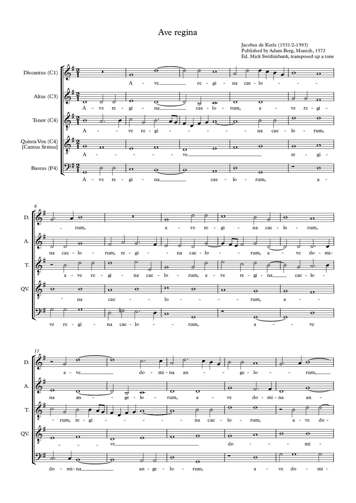 Ave regina - Page 1