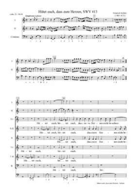 Hütet euch, dass eure Herzen, SWV 413